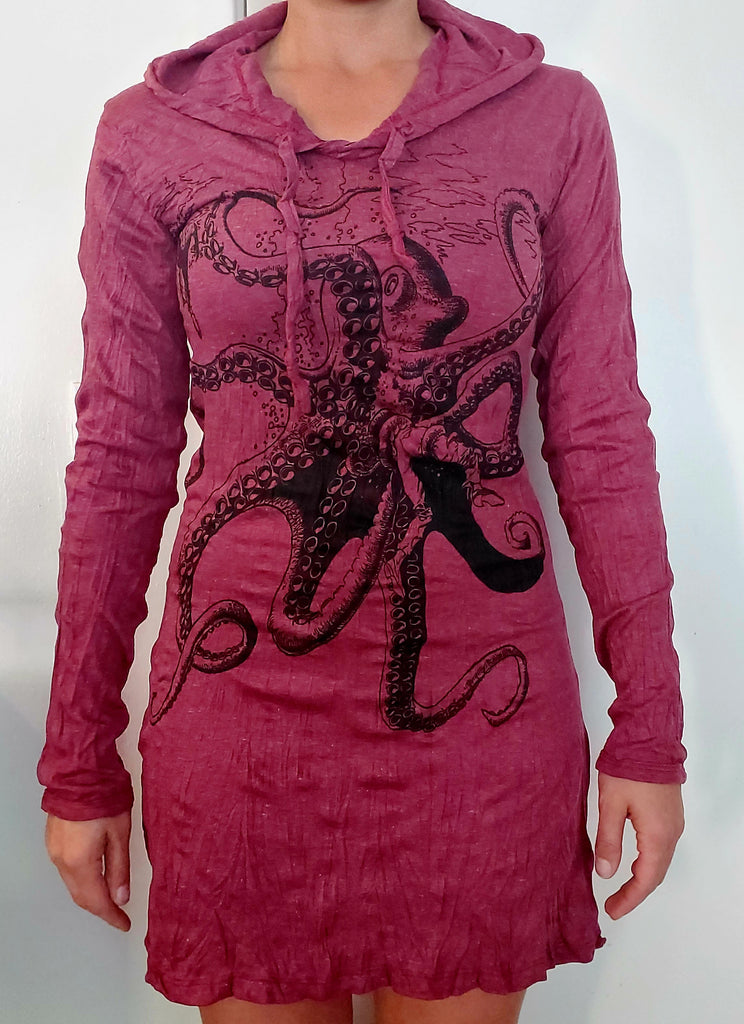 Octopus Hoodie Dress-The High Thai-The High Thai-Yoga Pants-Harem Pants-Hippie Clothing-San Diego