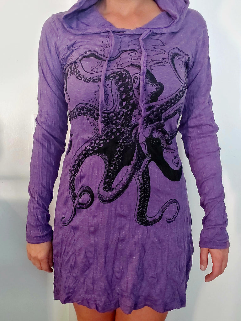 Octopus Hoodie Dress-The High Thai-The High Thai-Yoga Pants-Harem Pants-Hippie Clothing-San Diego