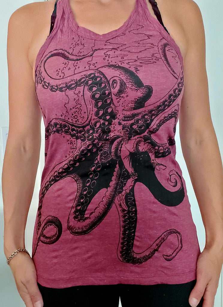 Women's Octopus Tank Top-The High Thai-The High Thai-Yoga Pants-Harem Pants-Hippie Clothing-San Diego