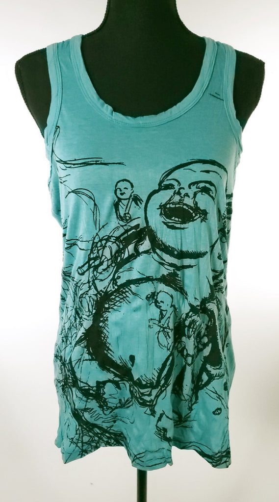 Women's Happy Buddha Tank-The High Thai-The High Thai-Yoga Pants-Harem Pants-Hippie Clothing-San Diego