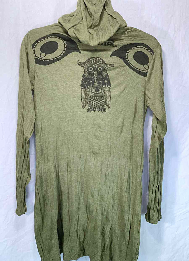 Women's Owl Hoodie Dress-The High Thai-The High Thai-Yoga Pants-Harem Pants-Hippie Clothing-San Diego