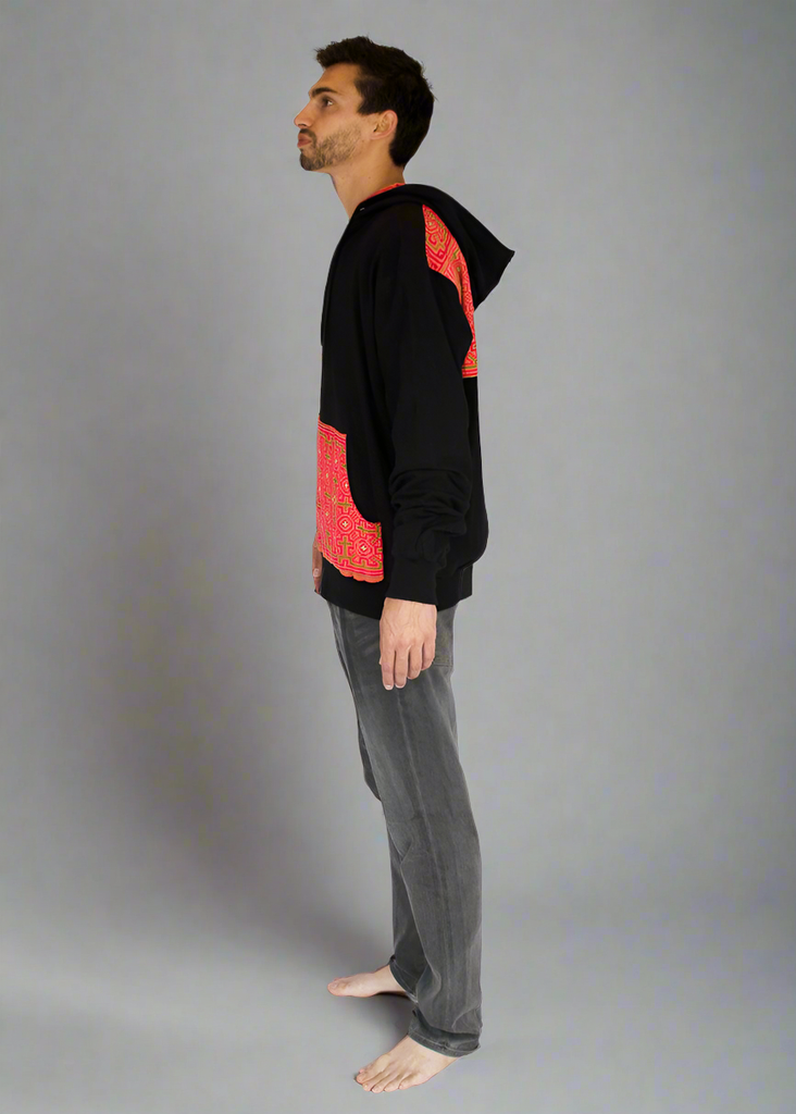 Tribal Hoody with Hmong Fabric Back-The High Thai-The High Thai-Yoga Pants-Harem Pants-Hippie Clothing-San Diego