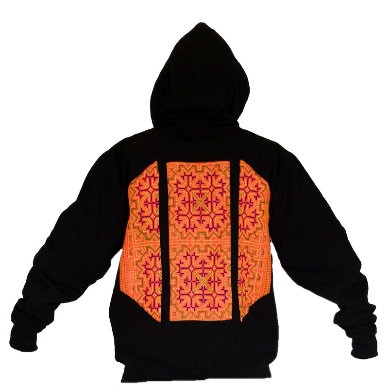 Reversible "Black Hmong" Tribal Hoody -Limited Edition-The High Thai-The High Thai-Yoga Pants-Harem Pants-Hippie Clothing-San Diego