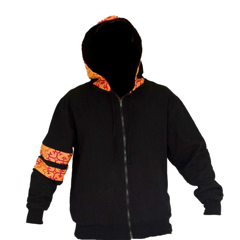 Reversible "Black Hmong" Tribal Hoody -Limited Edition-The High Thai-The High Thai-Yoga Pants-Harem Pants-Hippie Clothing-San Diego