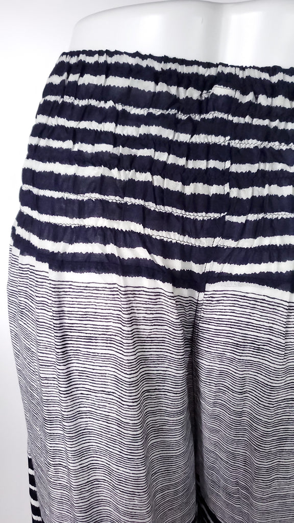 Striped Straight Leg Harem Pants In Dark Blue-The High Thai-The High Thai-Yoga Pants-Harem Pants-Hippie Clothing-San Diego