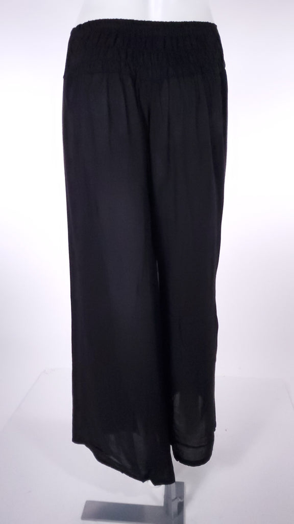 Solid Black Open Leg Pants-The High Thai-The High Thai-Yoga Pants-Harem Pants-Hippie Clothing-San Diego
