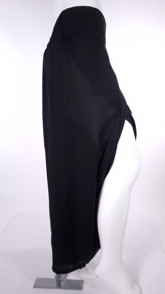 Solid Black Open Leg Pants-The High Thai-The High Thai-Yoga Pants-Harem Pants-Hippie Clothing-San Diego