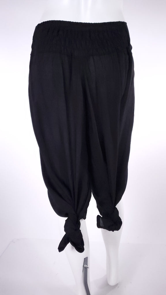 Solid Black Open Leg Pants-The High Thai-The High Thai-Yoga Pants-Harem Pants-Hippie Clothing-San Diego