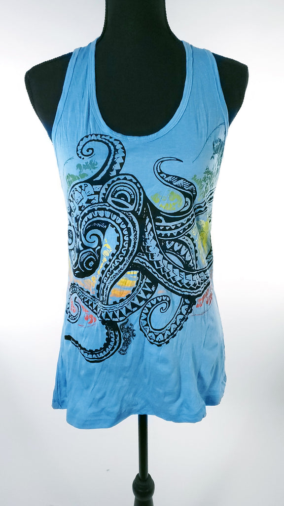 Women's Multicolored Octopus Tank Top-The High Thai-The High Thai-Yoga Pants-Harem Pants-Hippie Clothing-San Diego