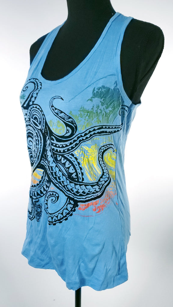 Women's Multicolored Octopus Tank Top-The High Thai-The High Thai-Yoga Pants-Harem Pants-Hippie Clothing-San Diego