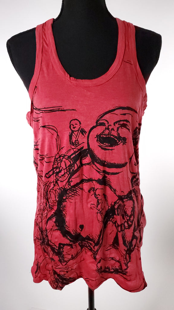Women's Happy Buddha Tank-The High Thai-The High Thai-Yoga Pants-Harem Pants-Hippie Clothing-San Diego