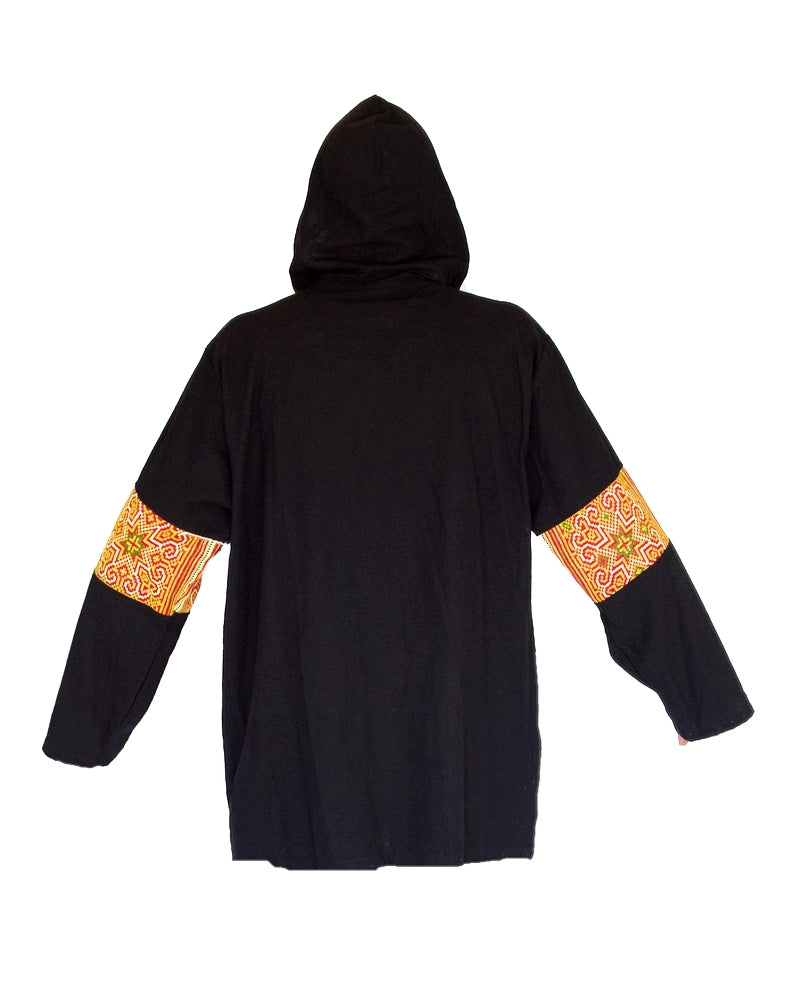 Tribal Button Down Jacket with a plain back-The High Thai-The High Thai-Yoga Pants-Harem Pants-Hippie Clothing-San Diego