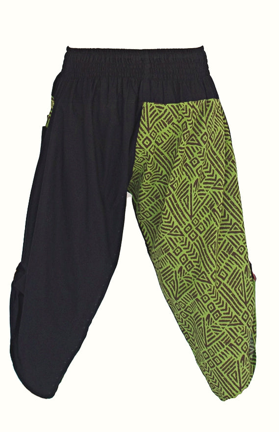 Samurai Elastic Shorts in Lime Light-The High Thai-The High Thai-Yoga Pants-Harem Pants-Hippie Clothing-San Diego