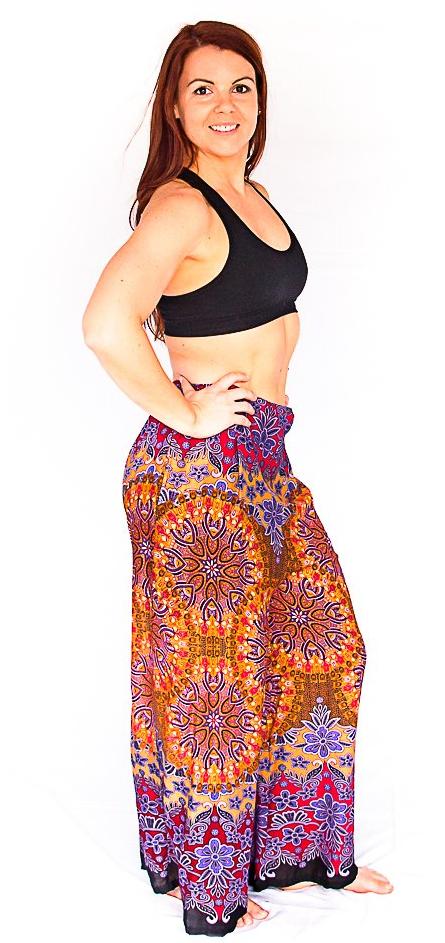 Palazzo Pants in Mandala Sun Burst-The High Thai-The High Thai-Yoga Pants-Harem Pants-Hippie Clothing-San Diego
