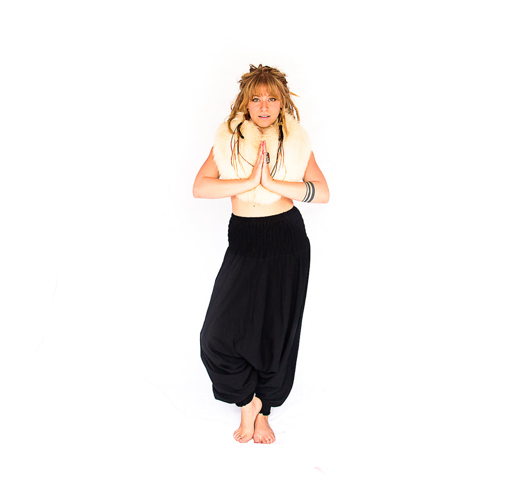 One Piece Jumper Pants in Midnight Black-The High Thai-The High Thai-Yoga Pants-Harem Pants-Hippie Clothing-San Diego