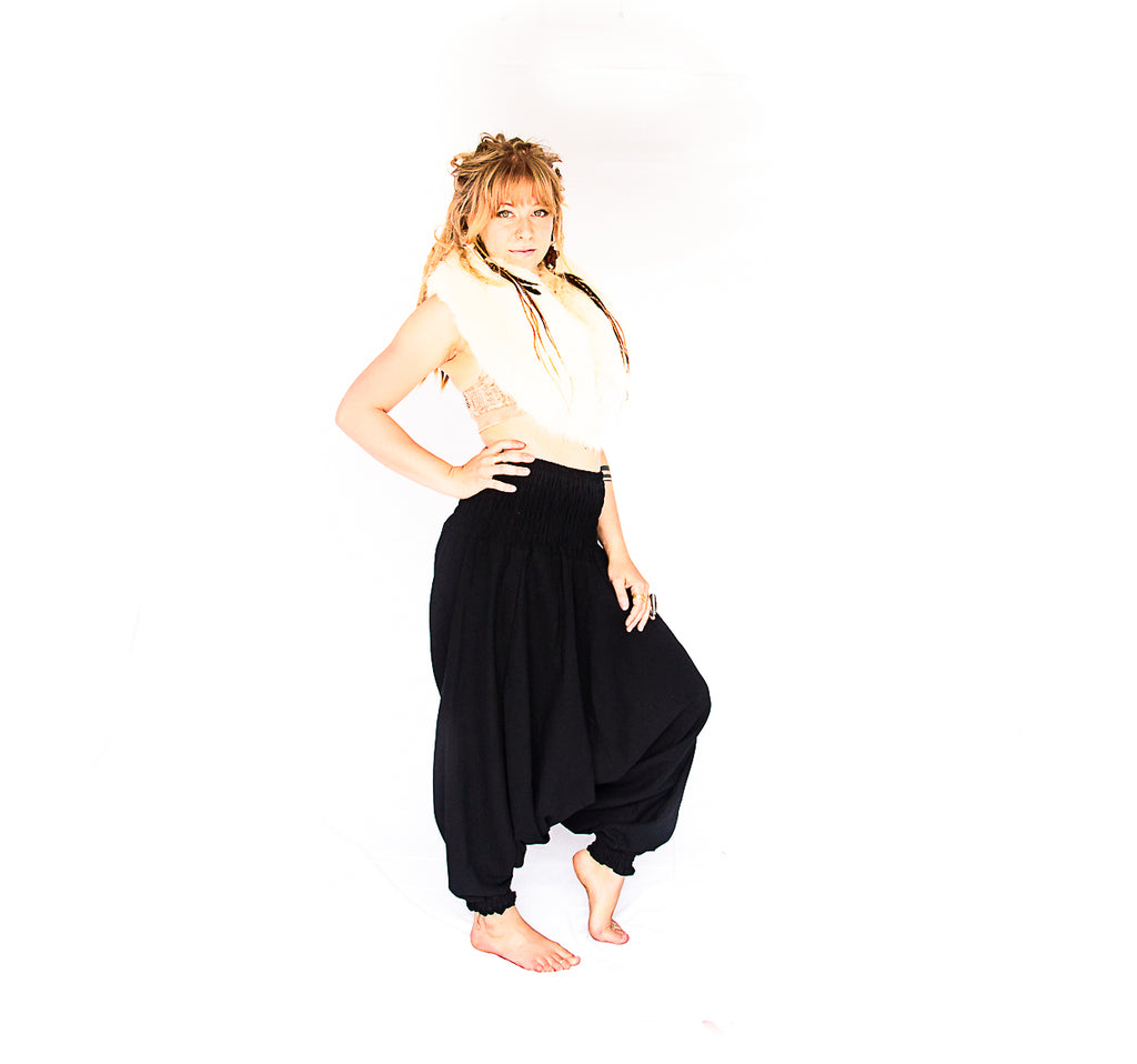 One Piece Jumper Pants in Midnight Black-The High Thai-The High Thai-Yoga Pants-Harem Pants-Hippie Clothing-San Diego