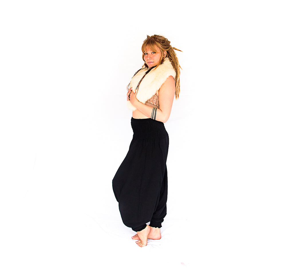 One Piece Jumper Pants in Midnight Black-The High Thai-The High Thai-Yoga Pants-Harem Pants-Hippie Clothing-San Diego
