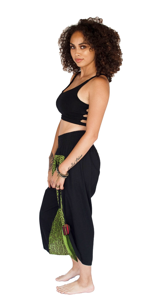 Women's Elastic Samurai Shorts in Lime Light-The High Thai-The High Thai-Yoga Pants-Harem Pants-Hippie Clothing-San Diego