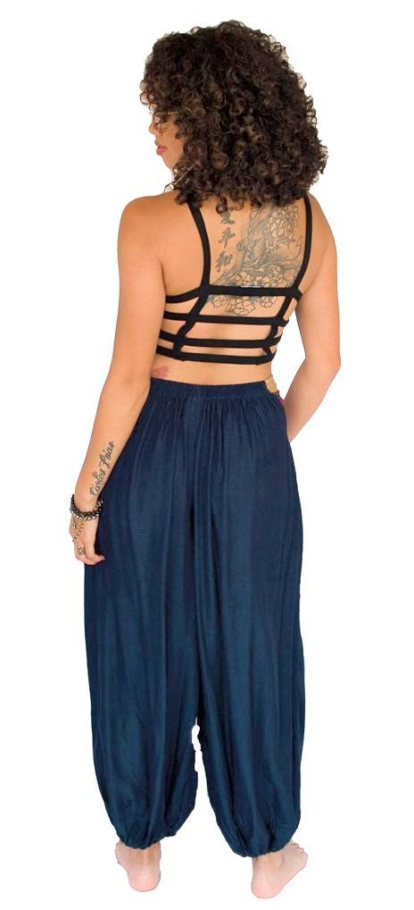 Women's Aladdin Pants in Navy Blue-The High Thai-The High Thai-Yoga Pants-Harem Pants-Hippie Clothing-San Diego