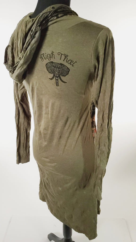 Women's Multicolored Octopus Hoodie Dress-The High Thai-The High Thai-Yoga Pants-Harem Pants-Hippie Clothing-San Diego