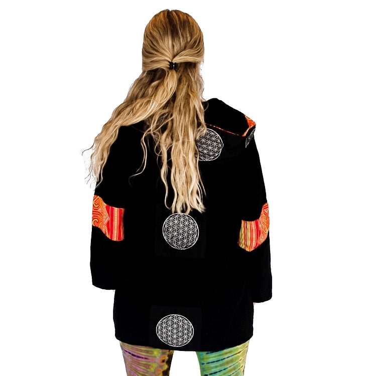 Tribal Button Down Flower of Life Jacket