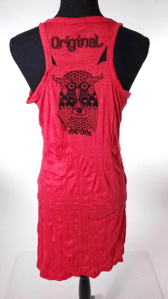 Women's Owl Tank Dress-The High Thai-The High Thai-Yoga Pants-Harem Pants-Hippie Clothing-San Diego