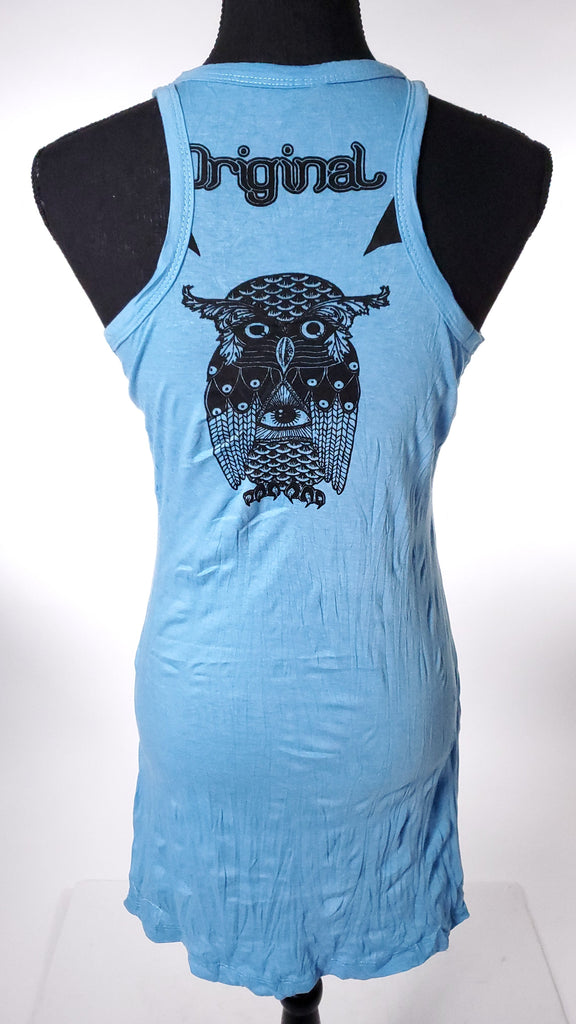 Women's Owl Tank Dress-The High Thai-The High Thai-Yoga Pants-Harem Pants-Hippie Clothing-San Diego