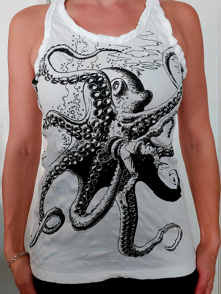 Women's Octopus Tank Top-The High Thai-The High Thai-Yoga Pants-Harem Pants-Hippie Clothing-San Diego