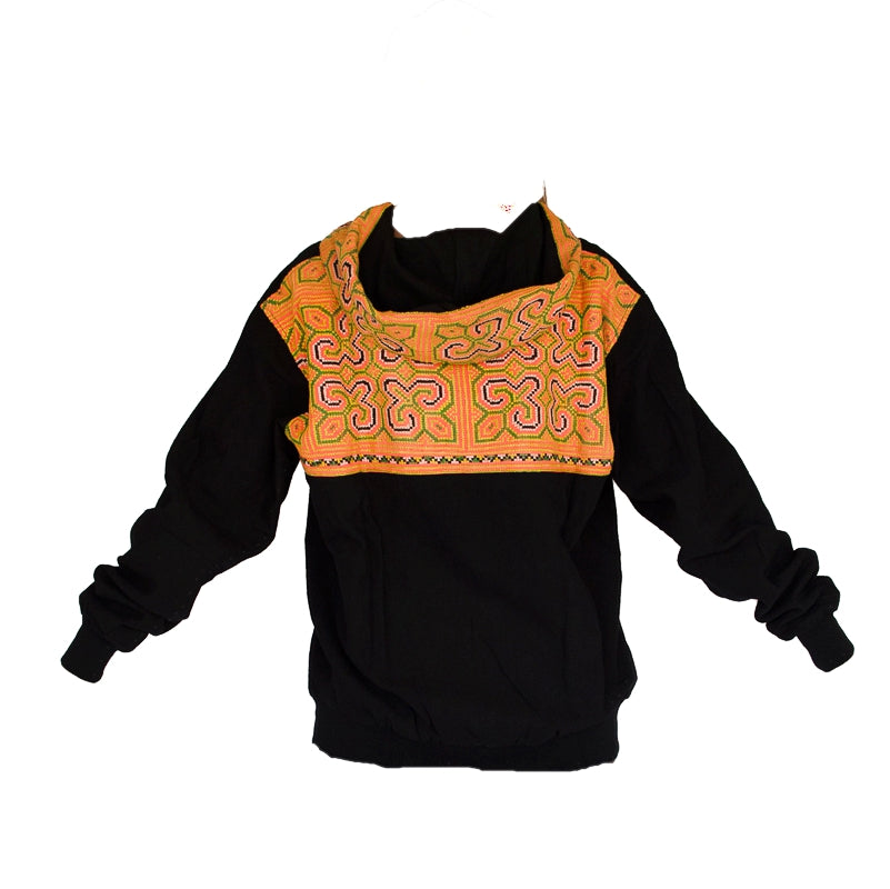 Tribal Hoody with Hmong Fabric Back-The High Thai-The High Thai-Yoga Pants-Harem Pants-Hippie Clothing-San Diego