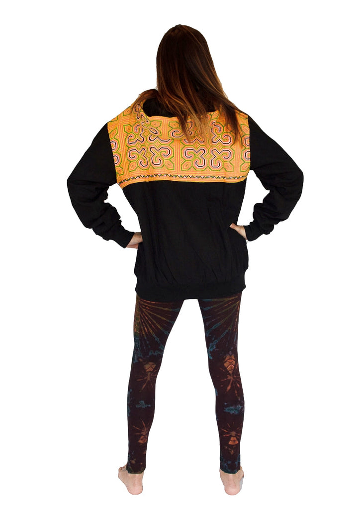 Tribal Hoody with Hmong Fabric Back-The High Thai-The High Thai-Yoga Pants-Harem Pants-Hippie Clothing-San Diego