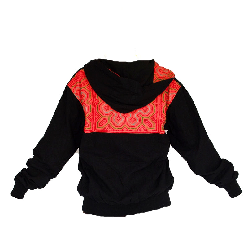 Tribal Hoody with Hmong Fabric Back-The High Thai-The High Thai-Yoga Pants-Harem Pants-Hippie Clothing-San Diego