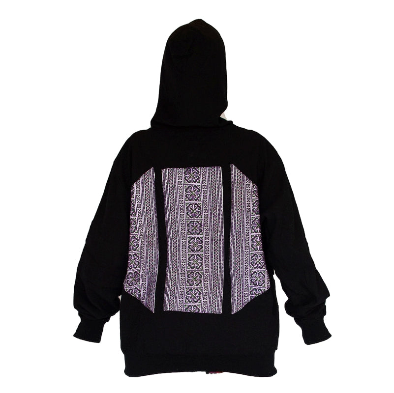 Reversible "Black Hmong" Tribal Hoody -Limited Edition-The High Thai-The High Thai-Yoga Pants-Harem Pants-Hippie Clothing-San Diego