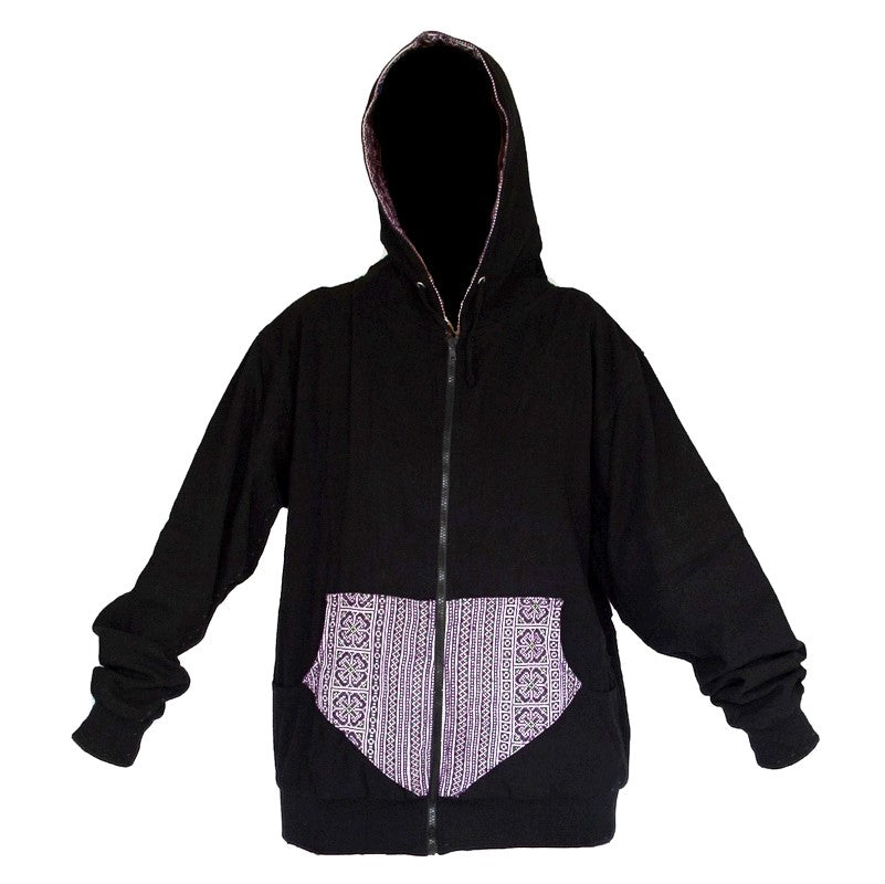 Reversible "Black Hmong" Tribal Hoody -Limited Edition-The High Thai-The High Thai-Yoga Pants-Harem Pants-Hippie Clothing-San Diego