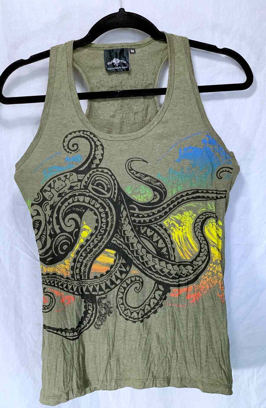 Women's Multicolored Octopus Tank Top-The High Thai-The High Thai-Yoga Pants-Harem Pants-Hippie Clothing-San Diego