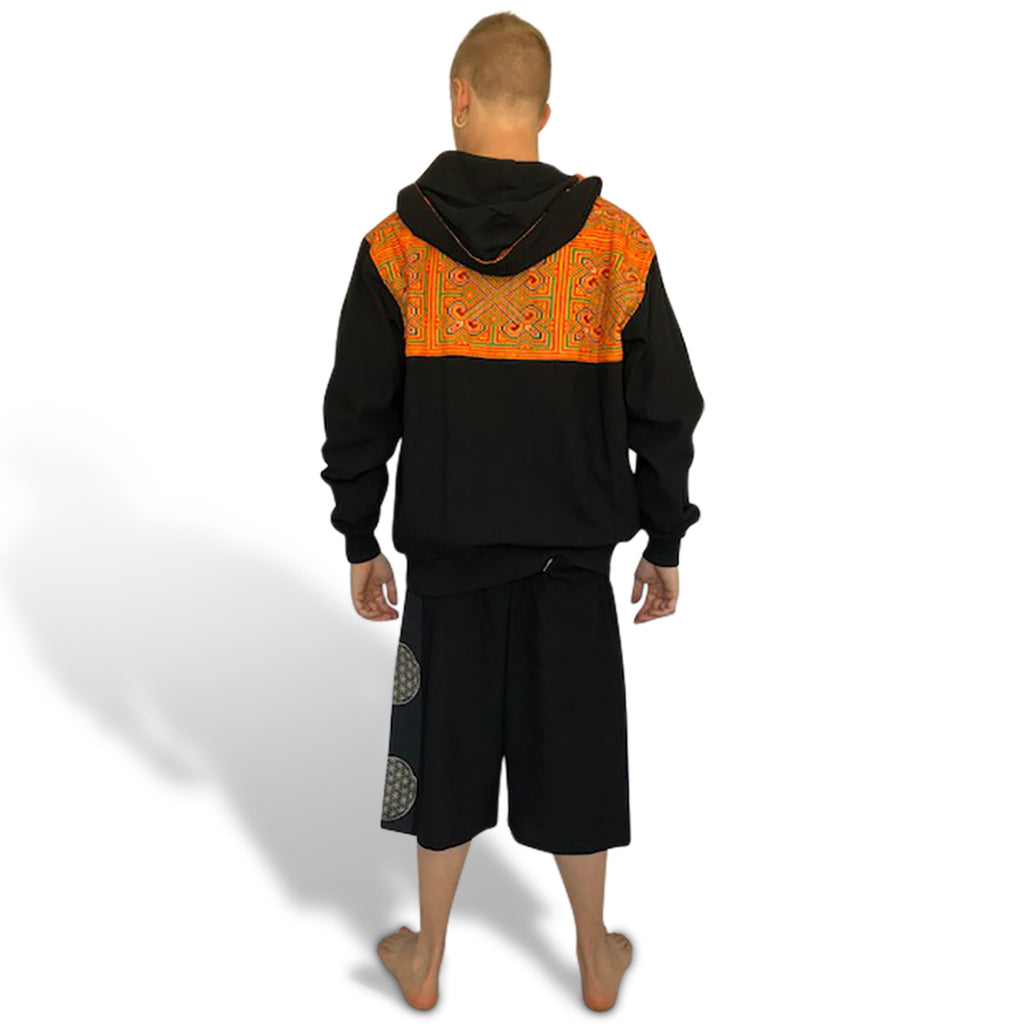 Tribal Hoody with Hmong Fabric Back-The High Thai-The High Thai-Yoga Pants-Harem Pants-Hippie Clothing-San Diego