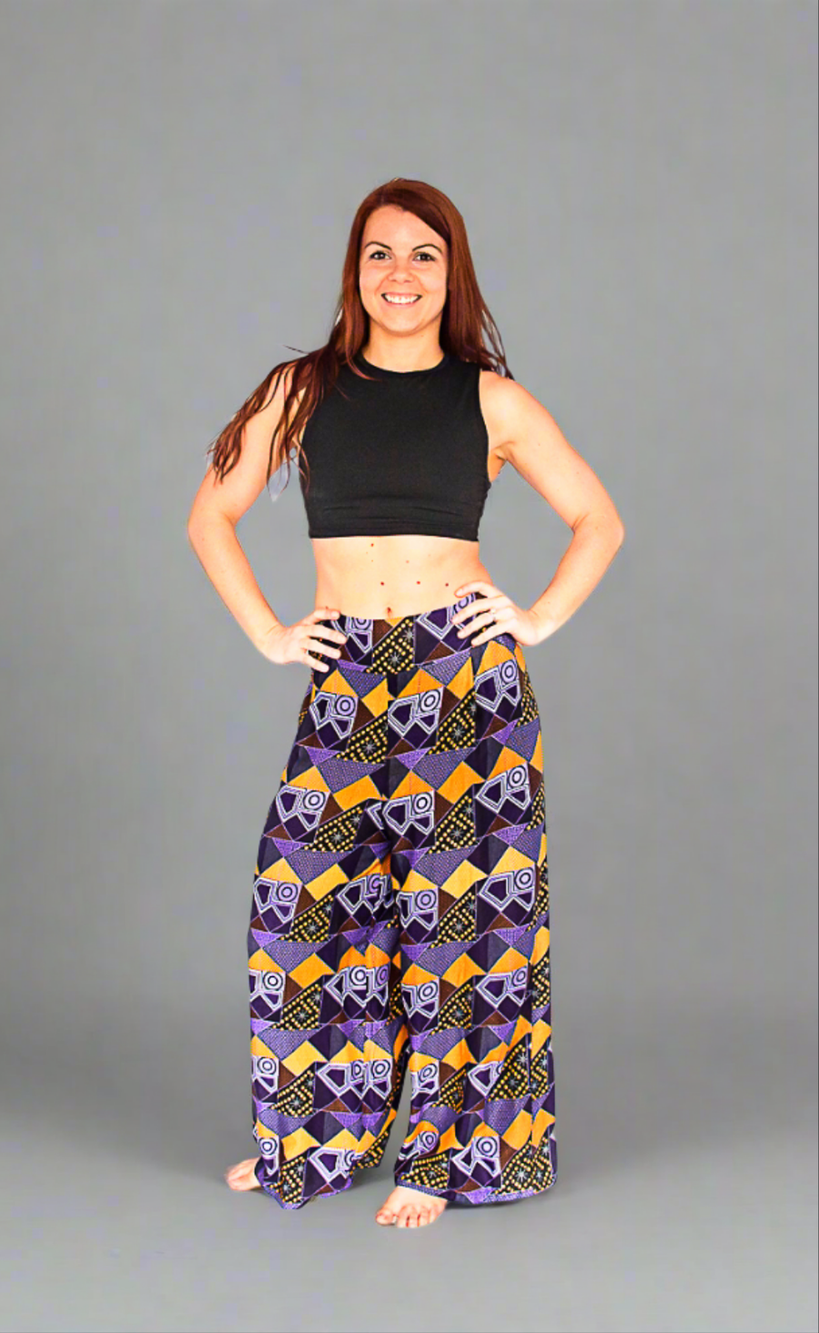 Palazzo Pants in Retro Purple-The High Thai-The High Thai-Yoga Pants-Harem Pants-Hippie Clothing-San Diego