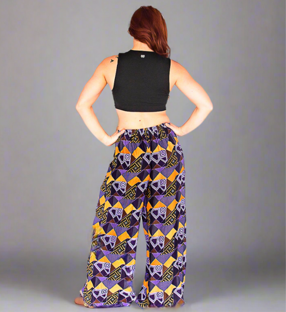 Palazzo Pants in Retro Purple-The High Thai-The High Thai-Yoga Pants-Harem Pants-Hippie Clothing-San Diego