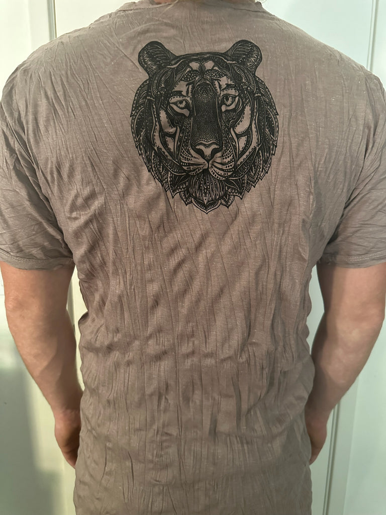 Men's Printed Tiger T-Shirt-The High Thai-The High Thai-Yoga Pants-Harem Pants-Hippie Clothing-San Diego
