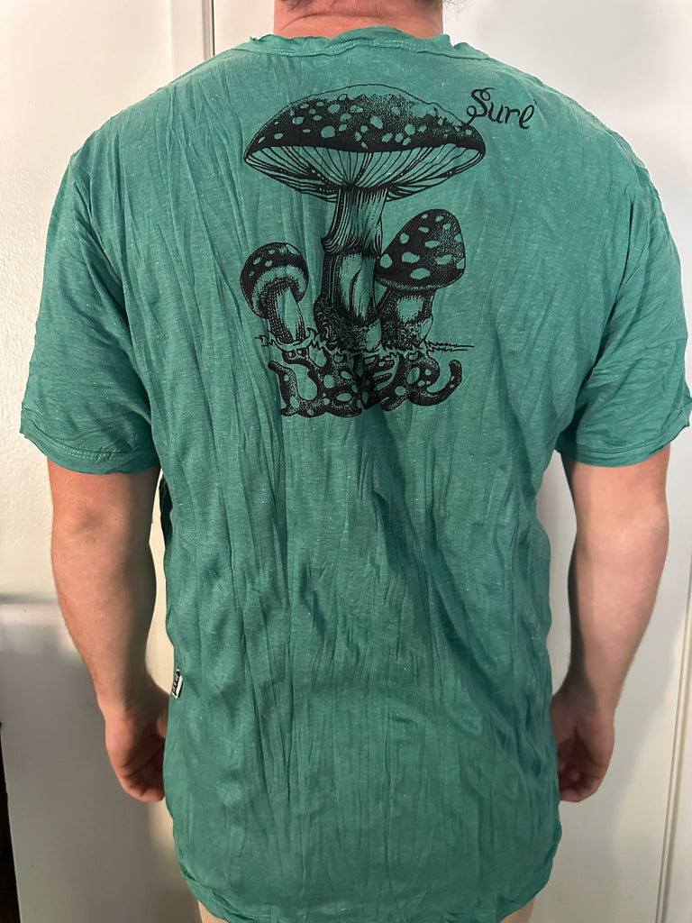 Men's Printed Mushroom T-Shirt-The High Thai-The High Thai-Yoga Pants-Harem Pants-Hippie Clothing-San Diego