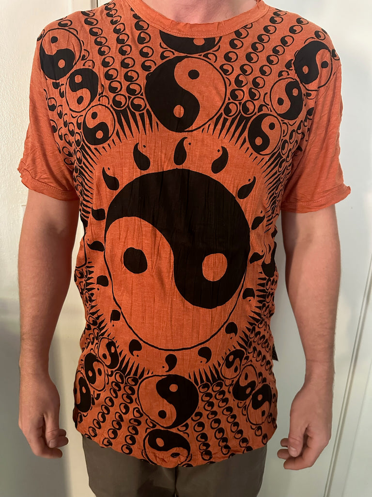 Men's Printed Yin and Yang T-Shirt-The High Thai-The High Thai-Yoga Pants-Harem Pants-Hippie Clothing-San Diego
