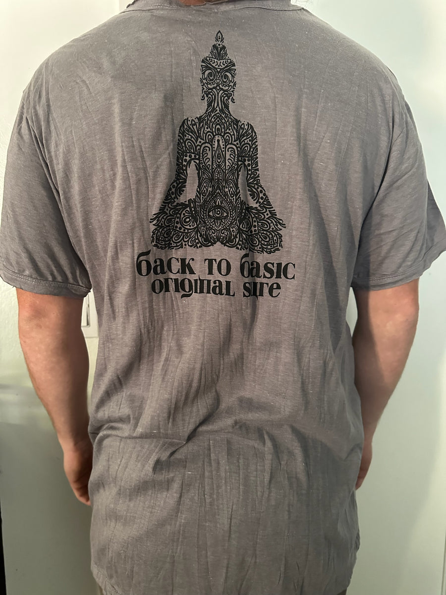 Men's Printed Meditating Woman T-Shirt-The High Thai-The High Thai-Yoga Pants-Harem Pants-Hippie Clothing-San Diego