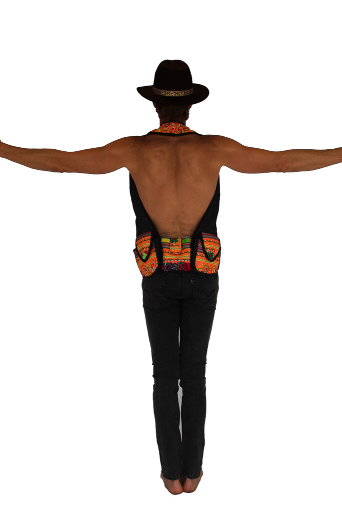 Tribal Shoulder Throw / Holster Vest-The High Thai-The High Thai-Yoga Pants-Harem Pants-Hippie Clothing-San Diego