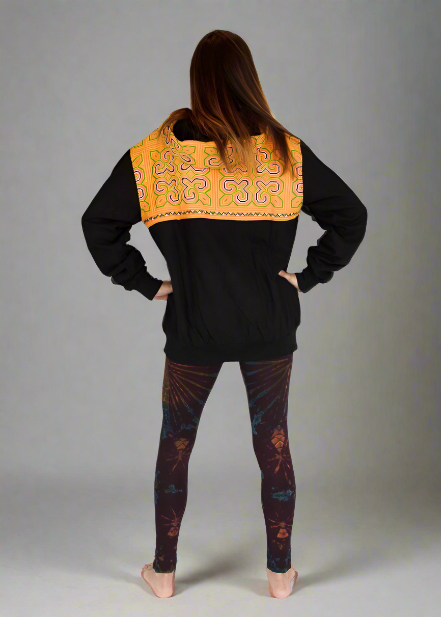 Tribal Hoody with Hmong Fabric Back-The High Thai-The High Thai-Yoga Pants-Harem Pants-Hippie Clothing-San Diego