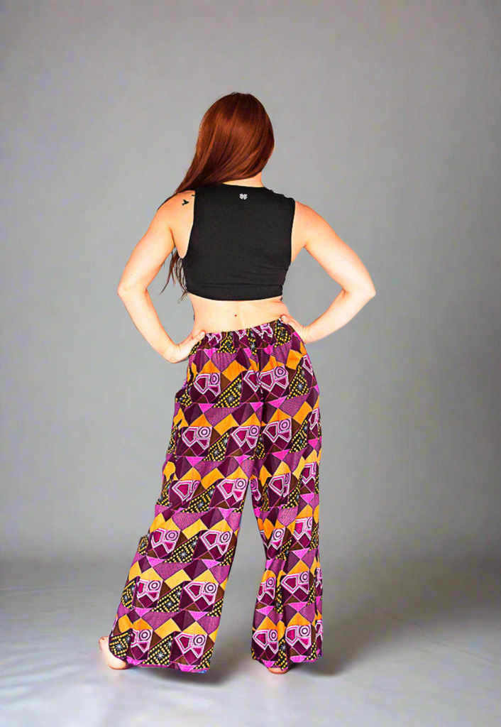 Palazzo Pants in Retro Pink-The High Thai-The High Thai-Yoga Pants-Harem Pants-Hippie Clothing-San Diego