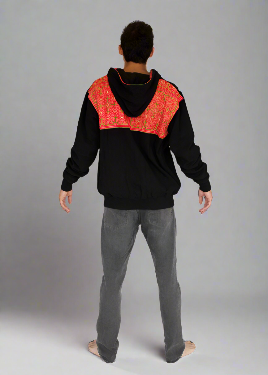 Tribal Hoody with Hmong Fabric Back-The High Thai-The High Thai-Yoga Pants-Harem Pants-Hippie Clothing-San Diego