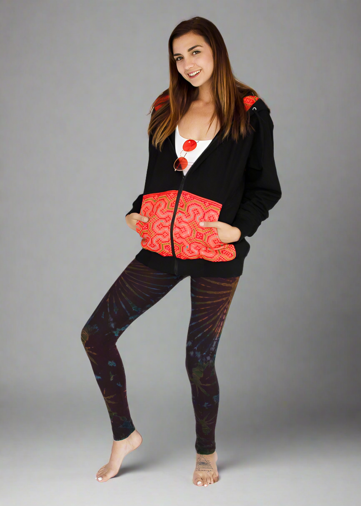 Tribal Hoody with Hmong Fabric Back-The High Thai-The High Thai-Yoga Pants-Harem Pants-Hippie Clothing-San Diego