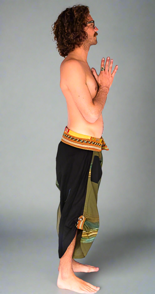 Samurai Fisherman Shorts in Forest Swirl-The High Thai-The High Thai-Yoga Pants-Harem Pants-Hippie Clothing-San Diego