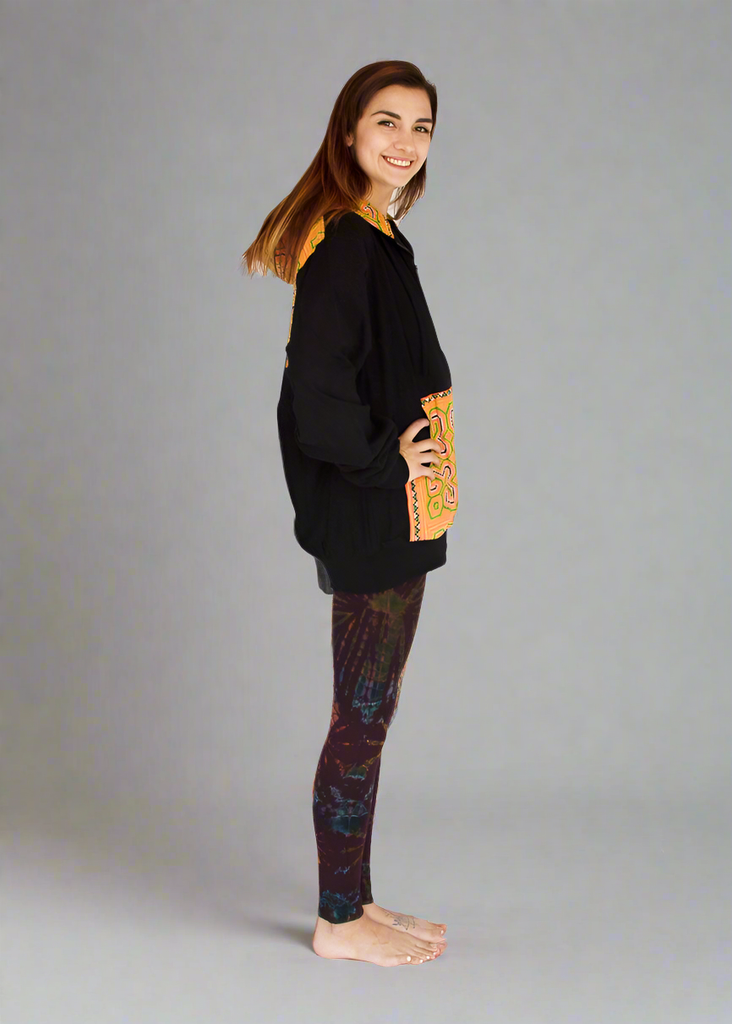 Tribal Hoody with Hmong Fabric Back-The High Thai-The High Thai-Yoga Pants-Harem Pants-Hippie Clothing-San Diego