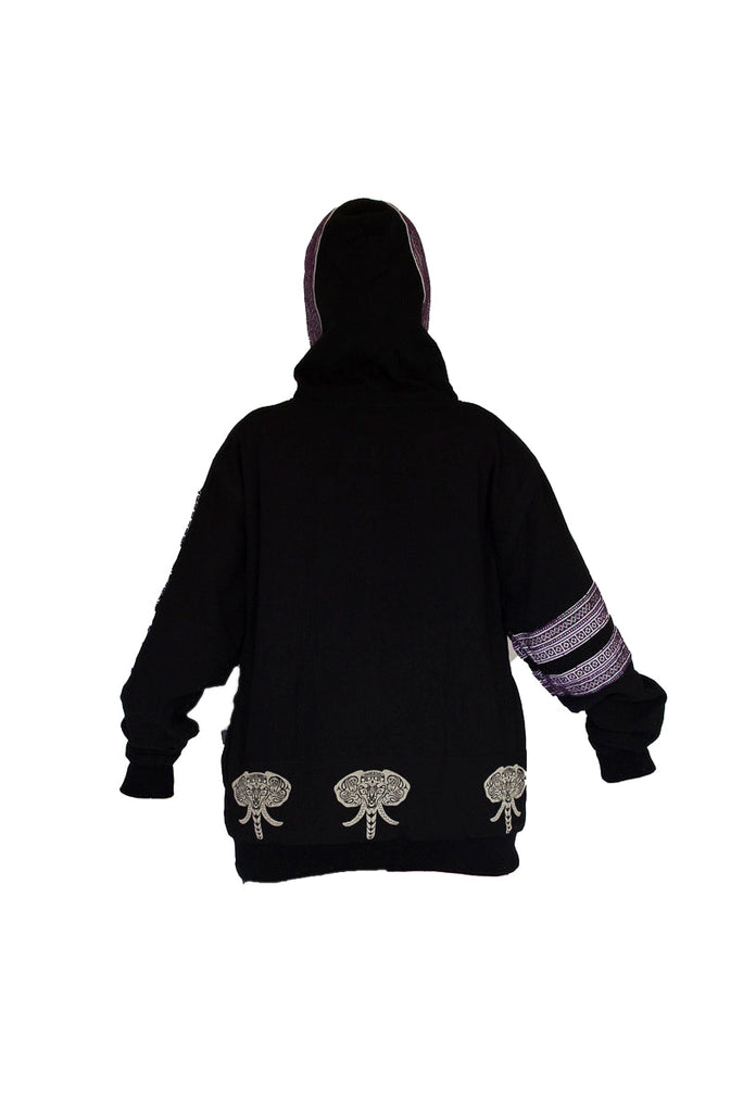 Reversible "Black Hmong" Tribal Hoody -Limited Edition-The High Thai-The High Thai-Yoga Pants-Harem Pants-Hippie Clothing-San Diego