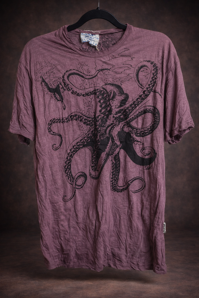Men's Printed Octopus T-Shirt-The High Thai-The High Thai-Yoga Pants-Harem Pants-Hippie Clothing-San Diego